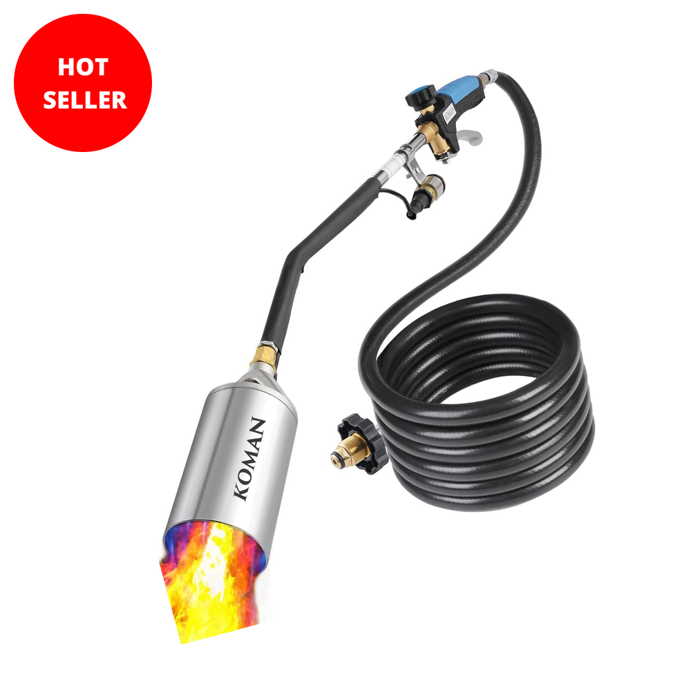 Propane Torch Heavy-Duty Burner Weed Torch With 9.8 FT Hose (500,000 BTU)